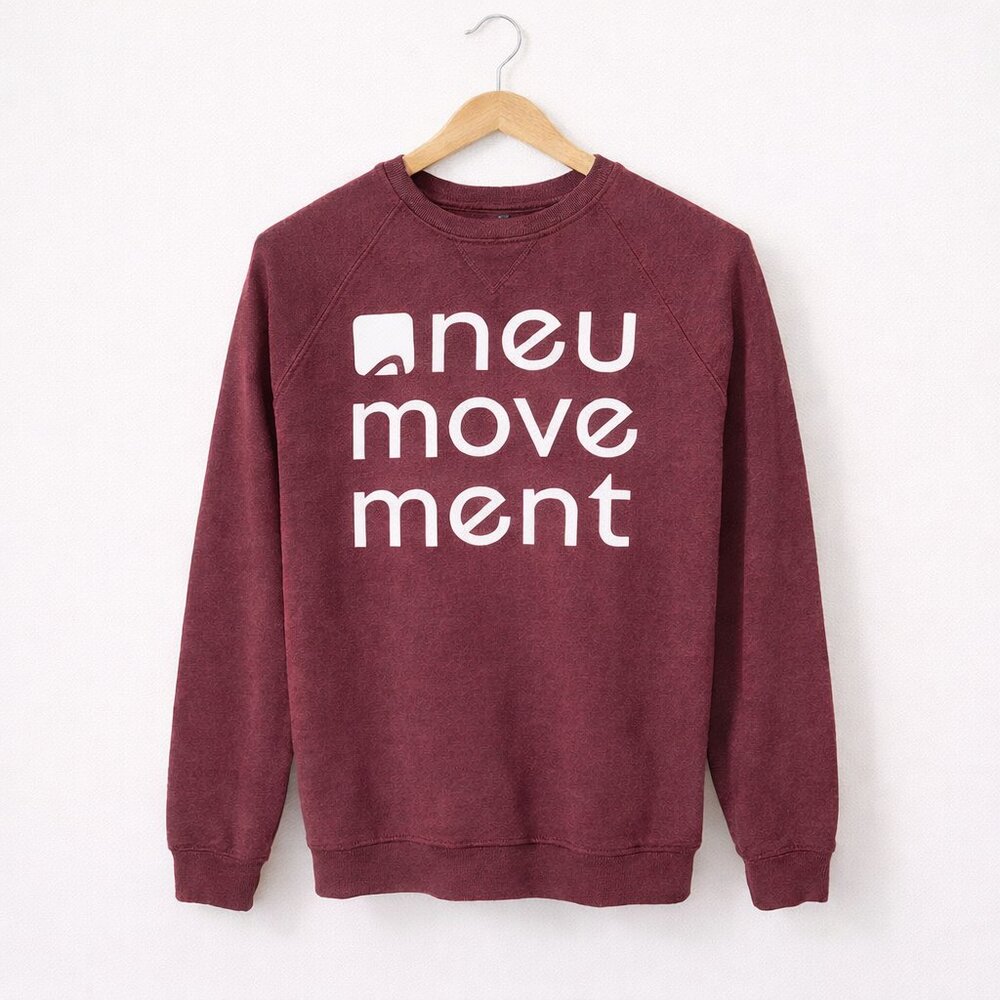 NEW MOVEMENT | Maroon Graphic Crewneck Sweatshirt – Men’s XS